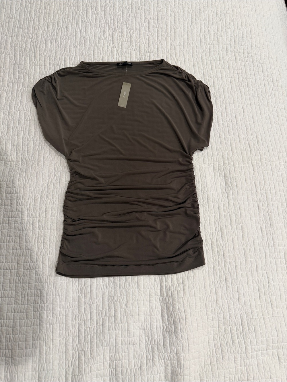 J. Crew Ruched Top In Matte Jersey - Picture 2 of 4